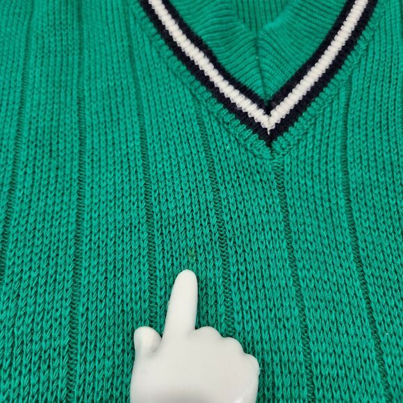 Celtic Country Mens XL Irish Ireland Acrylic Knit Green V Neck Varsity Sweater - Picture 10 of 13